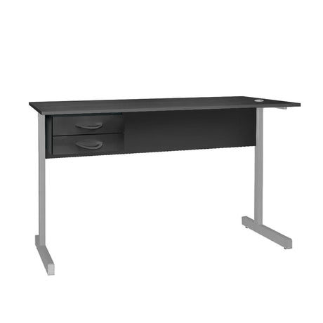 Mesa de Escritório 115cm Pé Metálico Com 2 Gavetas - SM Super Light 15MM - 74AX115LX60P