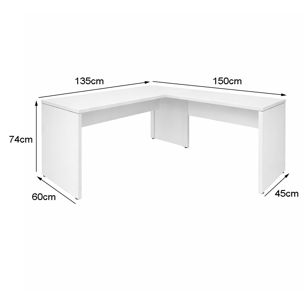 Mesa de Escritório em "L" Pé Painel 25mm - Sm Delta Especial 25mm - 74A x 135x150L x 45x60P