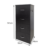 Arquivo para pasta suspensa com 4 gavetas com corrediças telescópicas - SM Alfa BP 141Ax50Lx46P