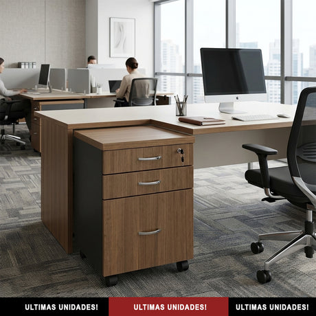 Gaveteiro Volante com 2 Gavetas e 1 Gaveta para Pasta Suspensa - SM Alfa BP - 64AX50LX46P