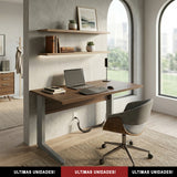 Mesa de Escritório 120cm Pé Metálico - SM alfa BP - 74Ax120Lx60P