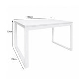 MESA DE ESCRITÓRIO 150cm COM PÉ QUADRO - SM ALFA BP - 73AX150LX70P
