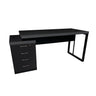 Mesa de Escritório 172cm Dinâmica Pé Metálico Com Gaveteiro Pedestal de 4 gavetas - SM Prime - 76AX172LX70P