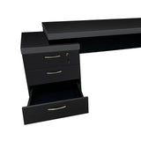 Mesa de Escritório 172cm Dinâmica Pé Metálico Com Gaveteiro Pedestal de 4 gavetas - SM Prime - 76AX172LX70P