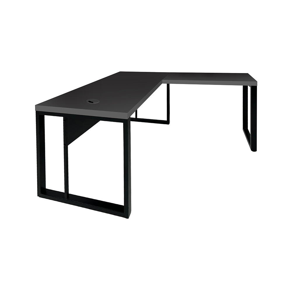 Mesa de Escritório Executiva em "L" Pé Metálico - Sm Prime - 76Ax120Lx150P