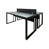 Mesa Plataforma Dupla de 120Lx135P com régua de conectividade e painel divisor em MDP - SM Prime - 76Ax120Lx135P