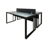Mesa Plataforma Dupla de 120Lx135P com régua de conectividade e painel divisor em MDP - SM Prime - 76Ax120Lx135P