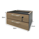 Mesa de Escritório 150cm Pé Metálico Com Gaveteiro de 2 Gavetas - SM Prime - 76Ax150Lx70P