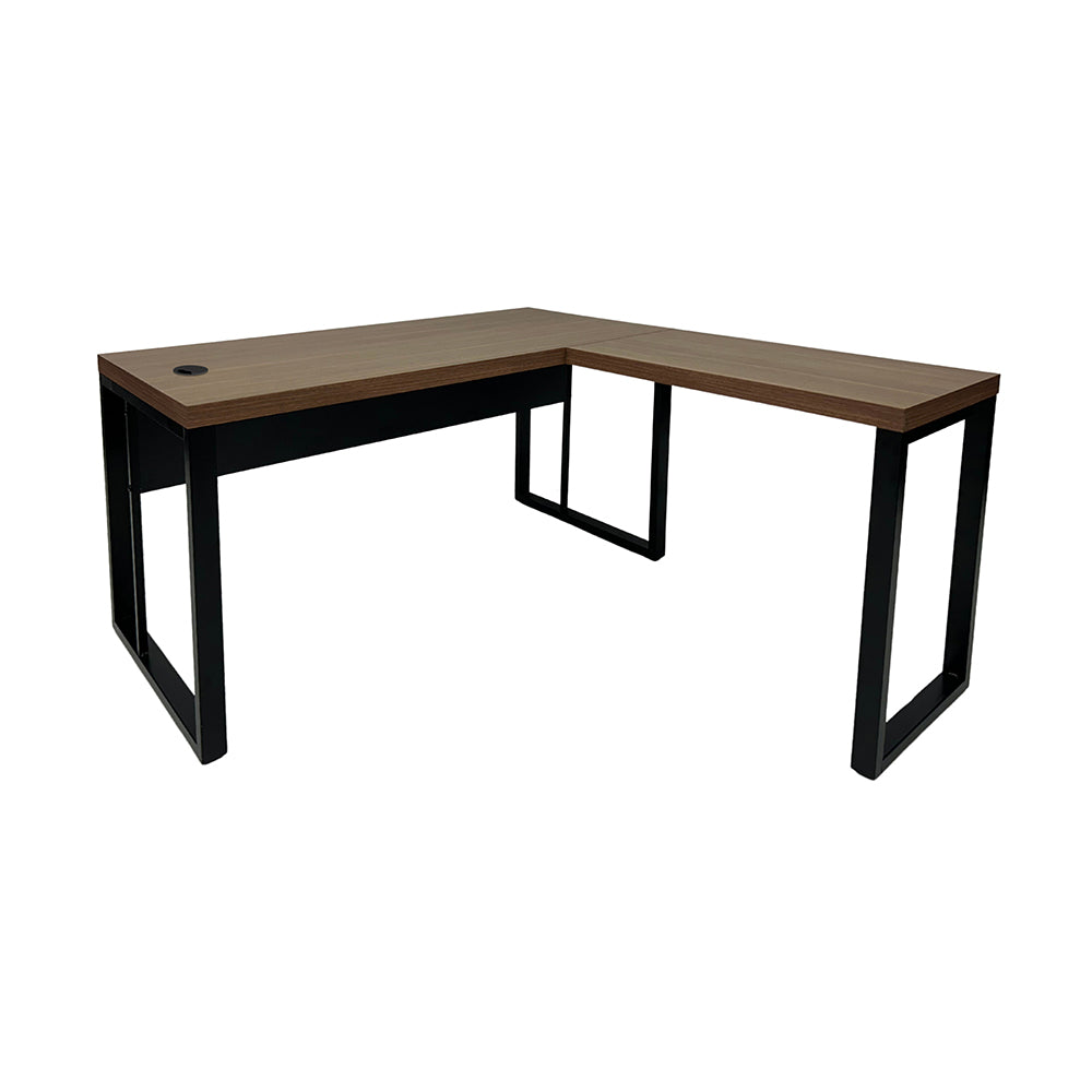 Mesa de Escritório Executiva em "L" Pé Metálico - Sm Prime - 76Ax120Lx150P