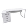 Mesa de Escritório 172cm Dinâmica Pé Metálico Com Gaveteiro Pedestal de 4 gavetas - SM Prime - 76AX172LX70P