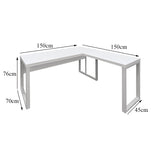Mesa de Escritório em "L" Pé Metálico - Sm Prime - 76Ax150Lx150P