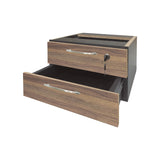 Mesa de Escritório 150cm Pé Metálico Com Gaveteiro de 2 Gavetas - SM Prime - 76Ax150Lx70P