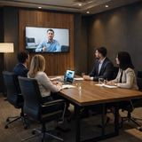 Painel de parede com passa cabo para mesa de reunião - Sm Prime 120x180x3