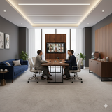 Painel de parede com passa cabo para mesa de reunião - Sm Prime 120x180x3