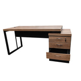 Mesa de Escritório Dinâmica Pé Metálico Com Gaveteiro Pedestal de 4 gavetas - SM Prime - 76AX172LX70P