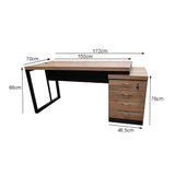 Mesa de Escritório Dinâmica Pé Metálico Com Gaveteiro Pedestal de 4 gavetas - SM Prime - 76AX172LX70P