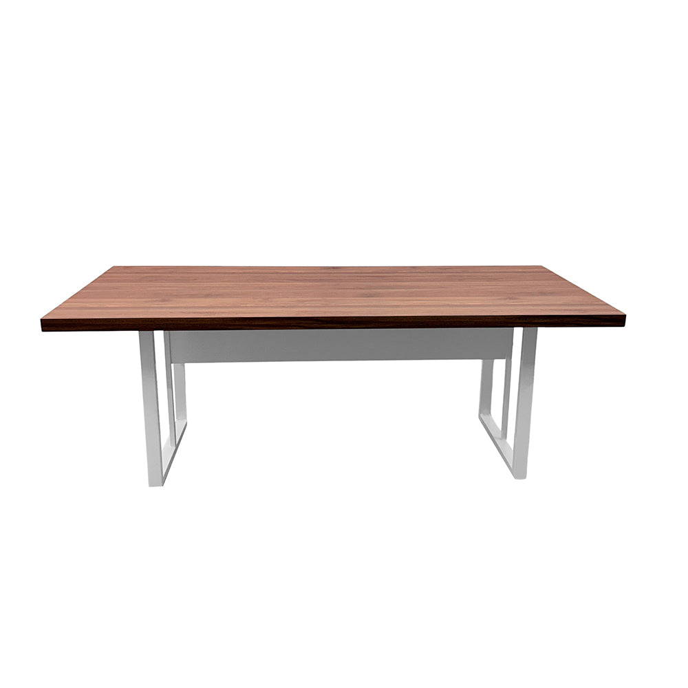 Mesa de Reunião Retangular 6 Lugares Com Pé Metálico - SM Prime - 74Ax200Lx90P