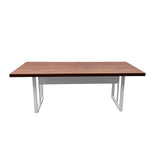 Mesa de Reunião Retangular 6 Lugares Com Pé Metálico - SM Prime - 74Ax200Lx90P