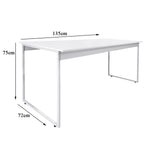 Mesa para Refeitório 4 Lugares c/2 Bancos 2 Lug. em MDF com Estrutura Metálica 135L x 72P