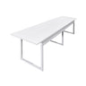 Banco para mesa refeitório 3 Lugares em MDF com estrutura metálica 170L x 43A x 34,5P