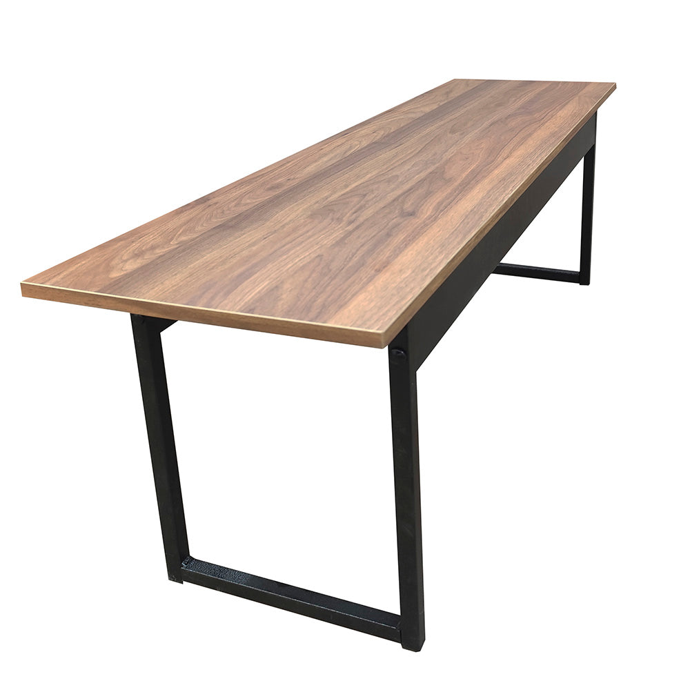 Mesa para Refeitório 4 Lugares c/2 Bancos 2 Lug. em MDF com Estrutura Metálica 135L x 72P