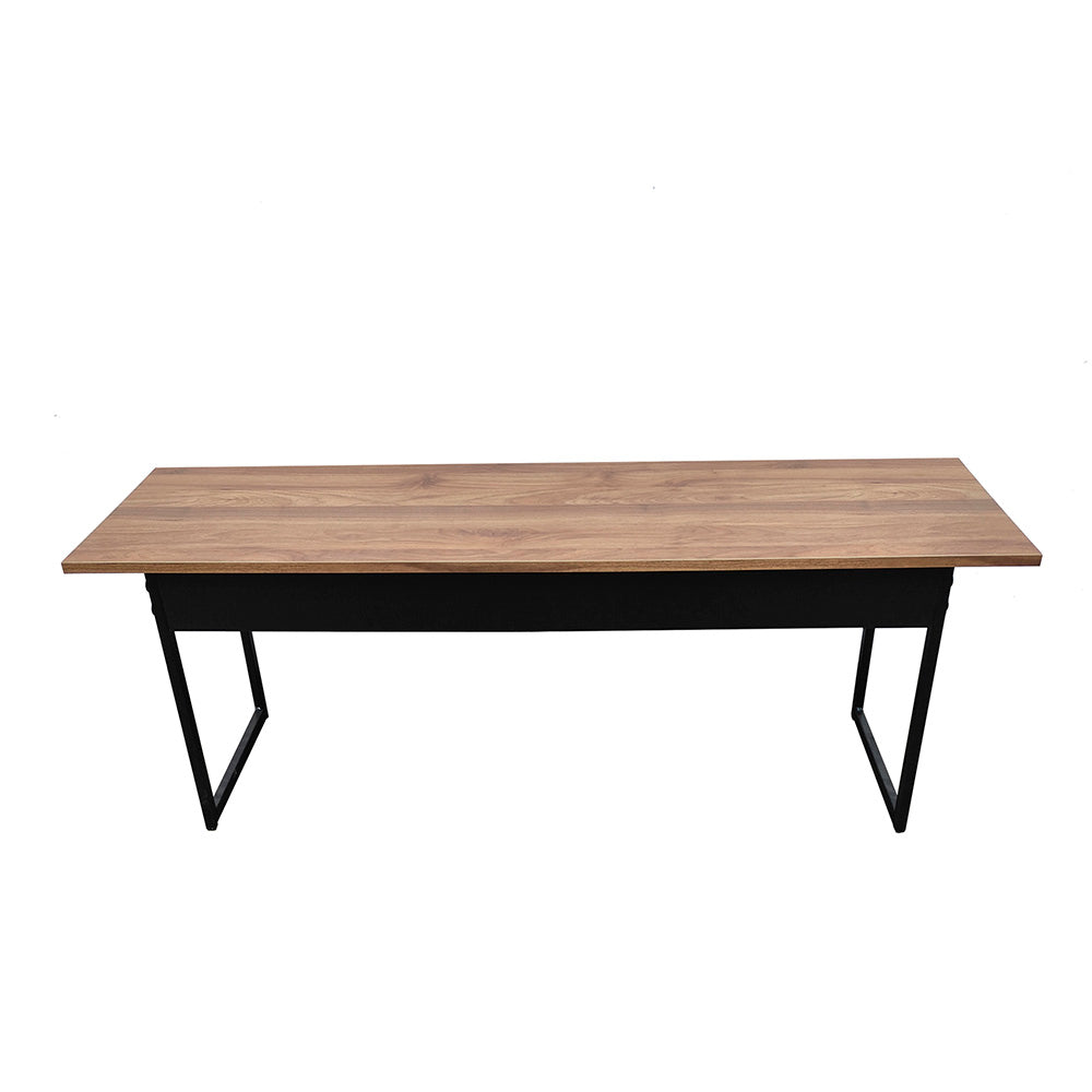 Mesa para Refeitório 4 Lugares c/2 Bancos 2 Lug. em MDF com Estrutura Metálica 135L x 72P