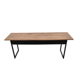 Mesa para Refeitório 4 Lugares c/2 Bancos 2 Lug. em MDF com Estrutura Metálica 135L x 72P