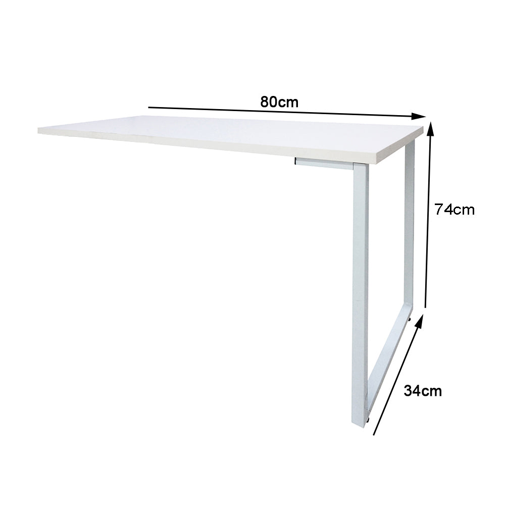 Mesa de Escritório Auxiliar Com Pé Metálico - Porto - 74Ax80Lx34P