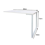 Mesa de Escritório Auxiliar Com Pé Metálico - Porto - 74Ax80Lx34P