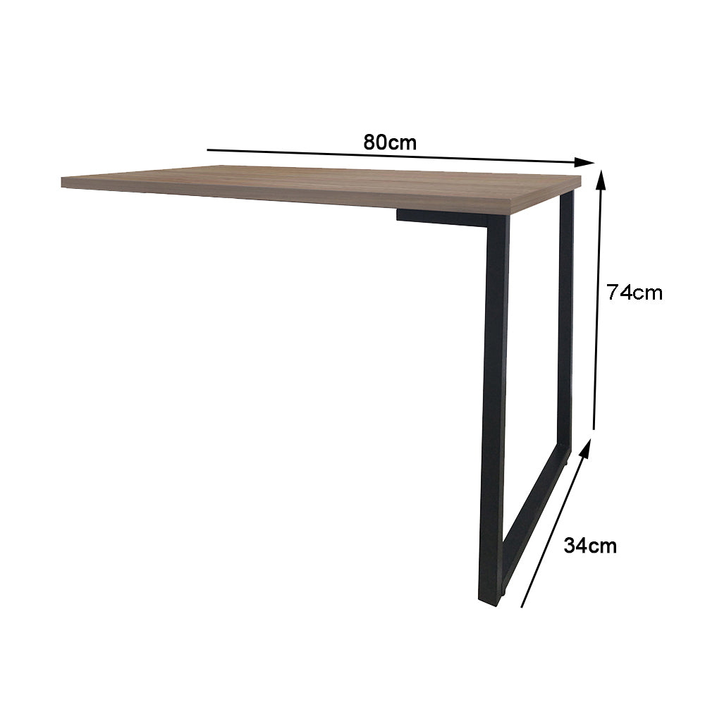 Mesa de Escritório Auxiliar Com Pé Metálico - Porto - 74Ax80Lx34P