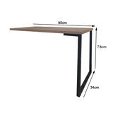 Mesa de Escritório Auxiliar Com Pé Metálico - Porto - 74Ax80Lx34P