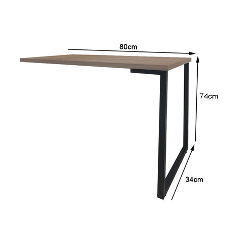 Mesa de Escritório Auxiliar Com Pé Metálico - Porto - 74Ax80Lx34P