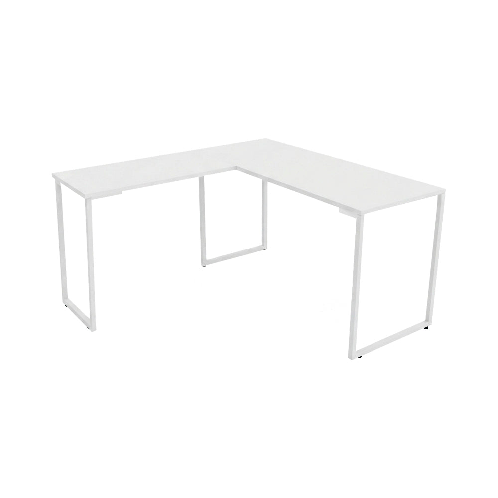 Mesa de Escritório em "L" Pé Metálico - Porto - 120Lx50Px74A / 130Lx34P