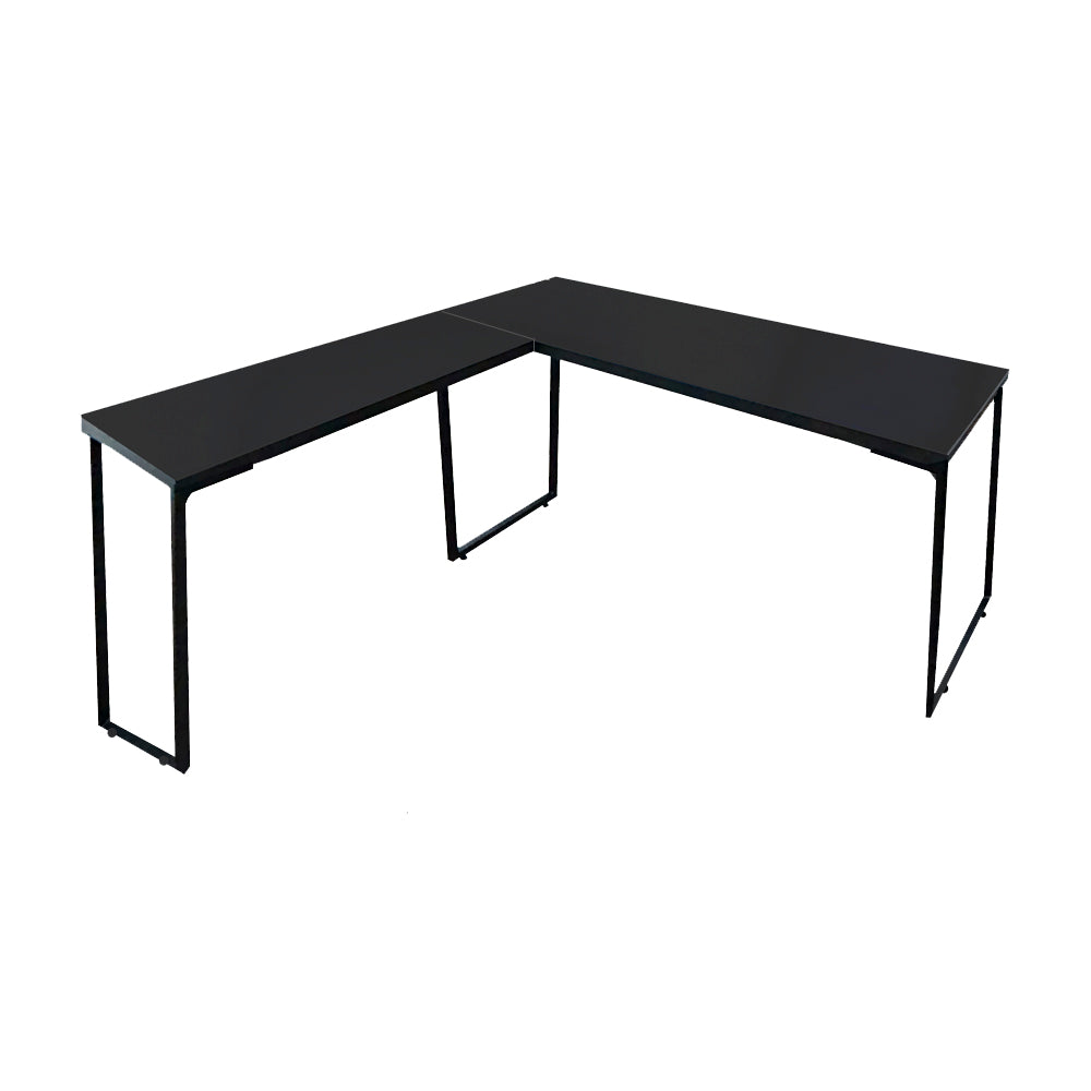 Mesa de Escritório em "L" Pé Metálico - Porto - 120Lx50Px74A / 130Lx34P