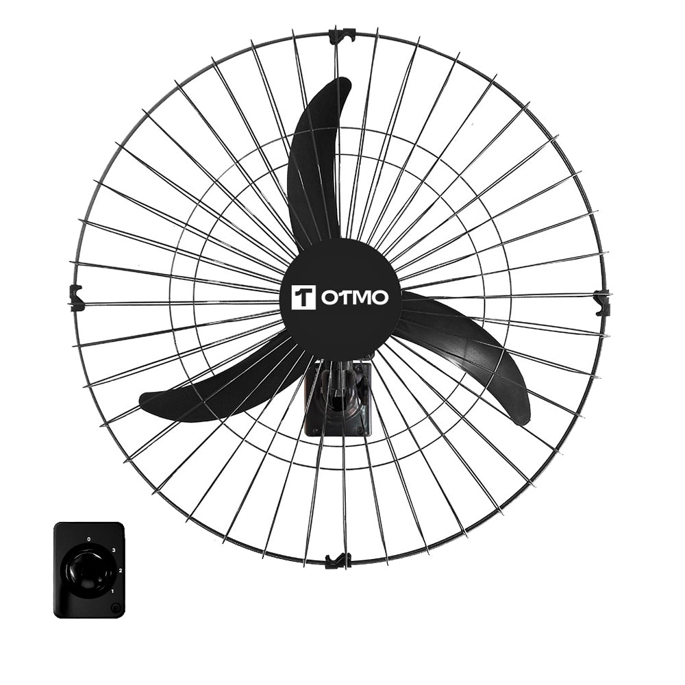 Ventilador de Parede  60CM BIVOLT 147W Preto - Otmo