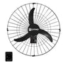 Ventilador de Parede  60CM BIVOLT 147W Preto - Otmo