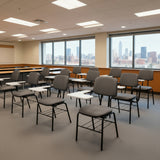 Cadeira universitária estofada 1058 destra prancheta em BP - MS System