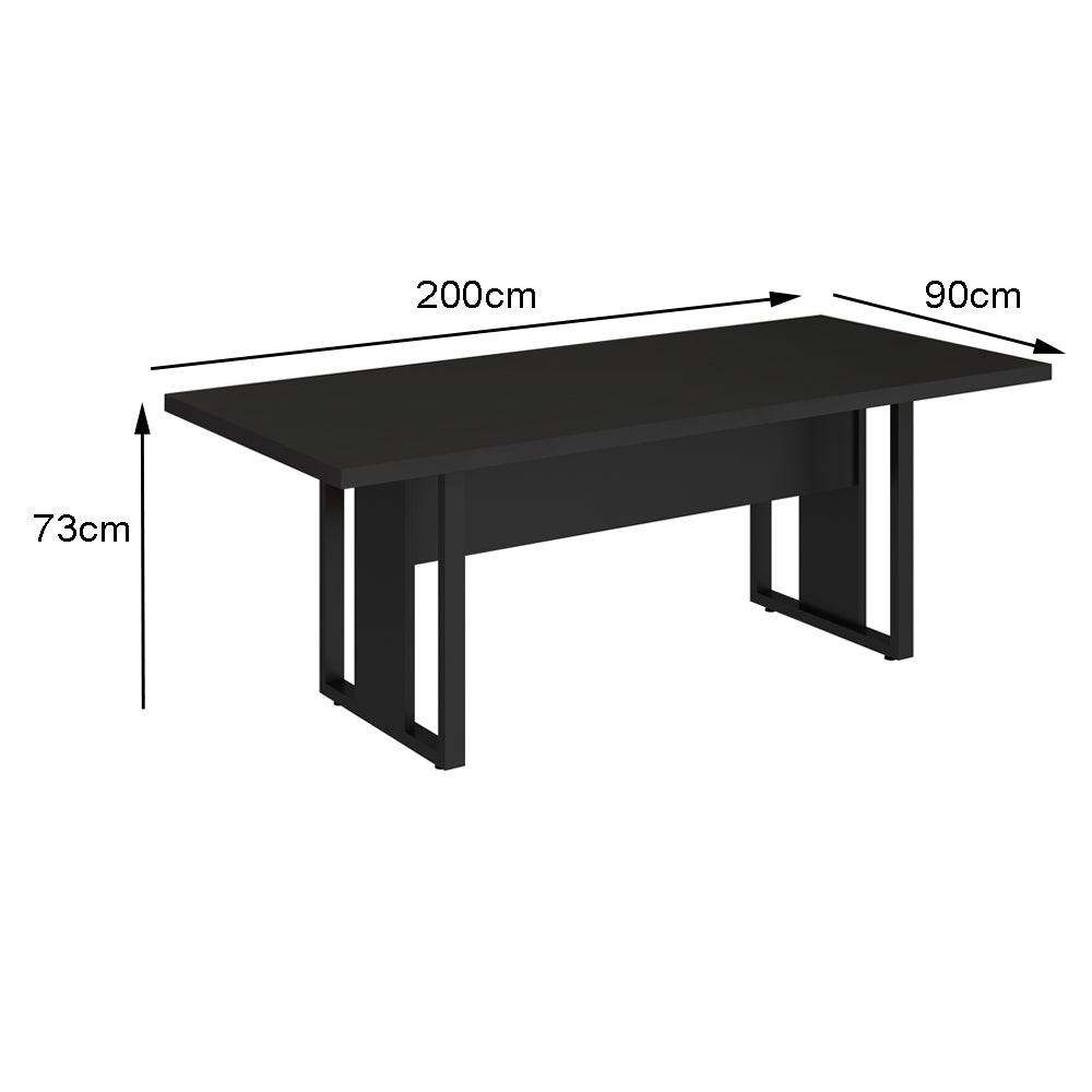 zakka MESA DE ESCRITÓRIO REUNIÃO RETANGULAR 6 Lugares C/ 1 CAIXA DE TOMADAS