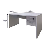 Mesa de Escritório Diretor pé painel com gaveteiro de 2 gavetas - Euro ATC30 - 74Ax150Lx60P