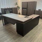 Mesa de Escritório em "L" Com Armário Lateral e 1 Caixa de Tomadas à Esquerda - Euro Malta - 74AX180LX176,5P