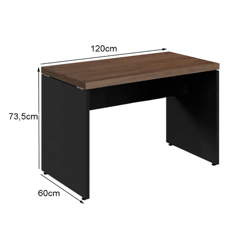 Mesa de Escritório 120cm com pé painel - Euro Croácia - 73,5AX120LX60P