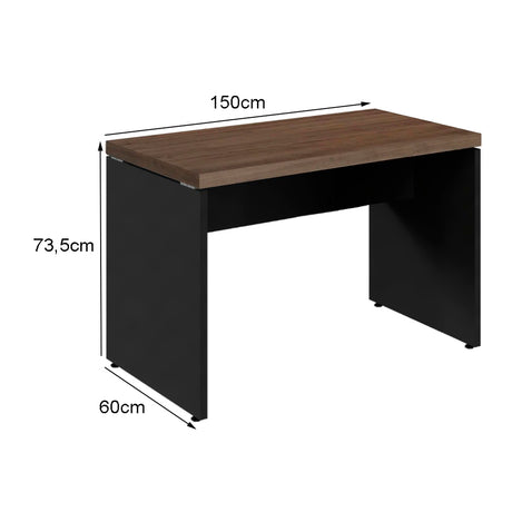 Mesa de Escritório 150cm com pé painel - Euro Croácia - 73,5AX150LX60P