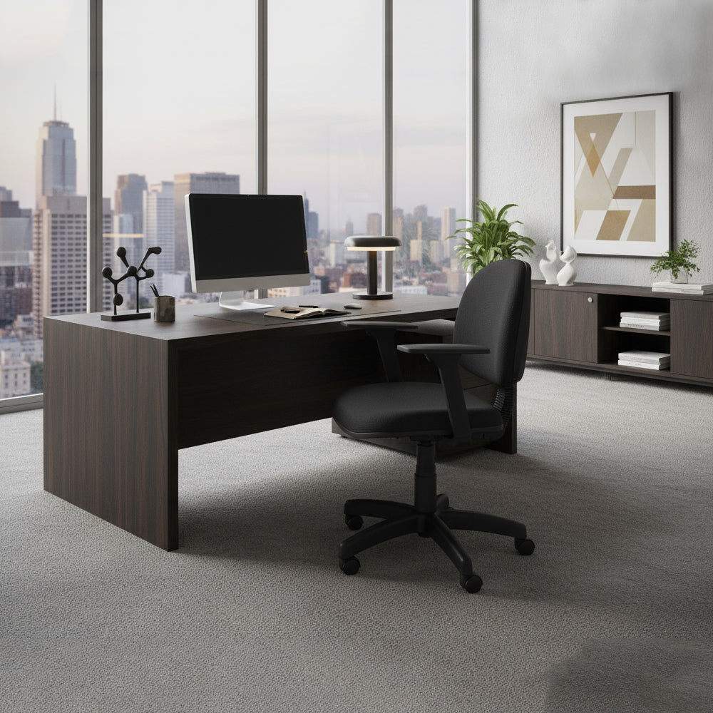 Cadeira de Escritório secretária giratória 758 em tecido space com braço - Turim