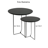 Mesa Lateral com Tampo MDF/BP e Base Metálica Metalizada 60Ax42L