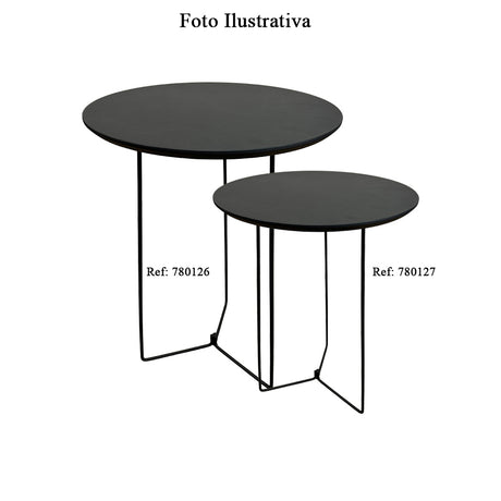 Mesa lateral com Tampo MDF/BP e Base Metálica  50Ax42L