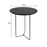 Mesa Lateral com Tampo MDF/BP e Base Metálica Metalizada 60Ax42L