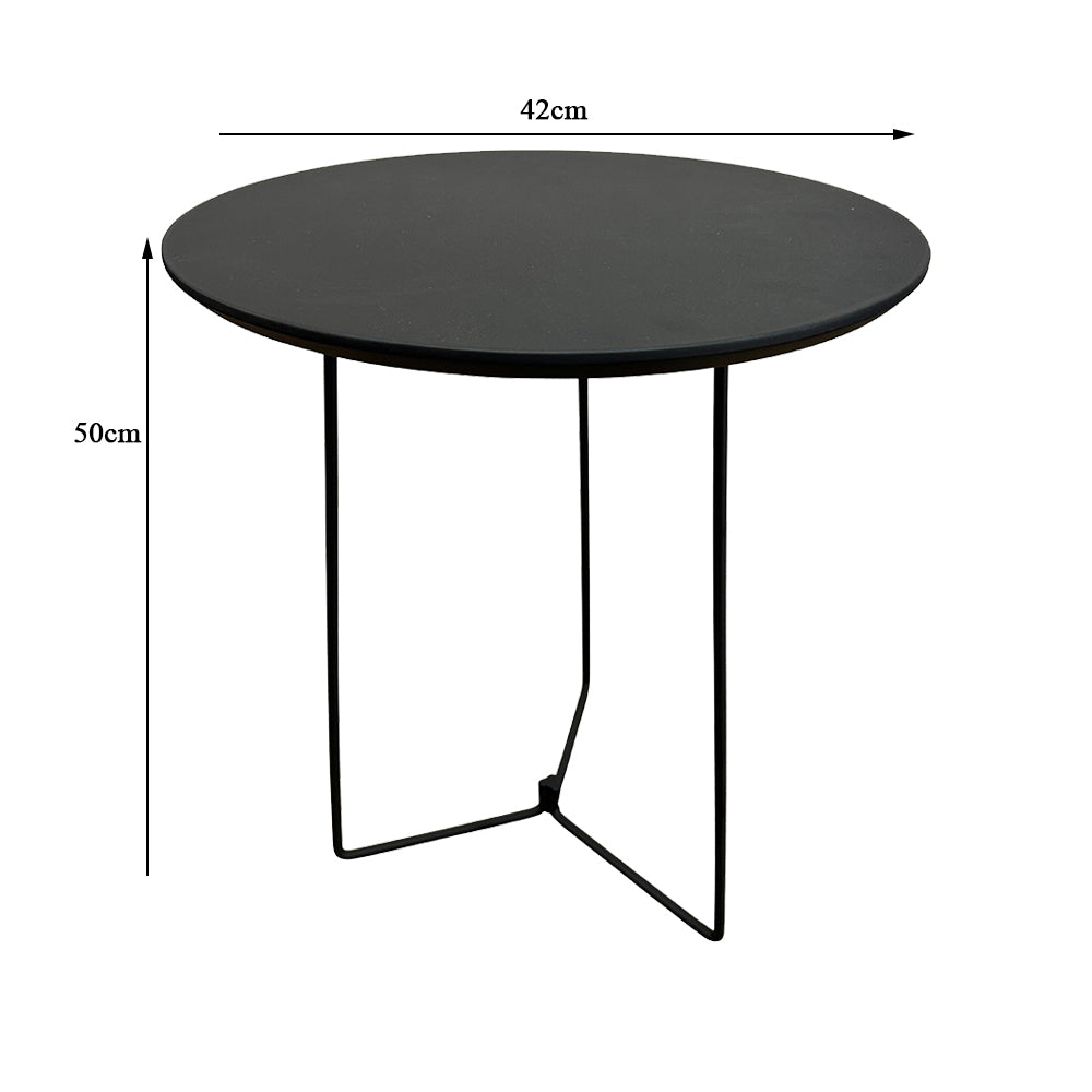 Mesa lateral com Tampo MDF/BP e Base Metálica  50Ax42L