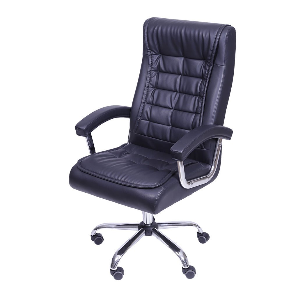 Cadeira de Escritório presidente em PU e base cromada Oslo - OR Design