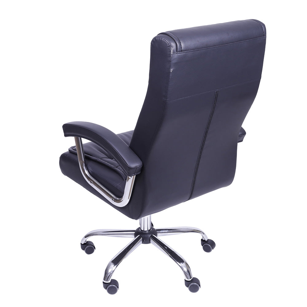 Cadeira de Escritório presidente em PU e base cromada Oslo - OR Design