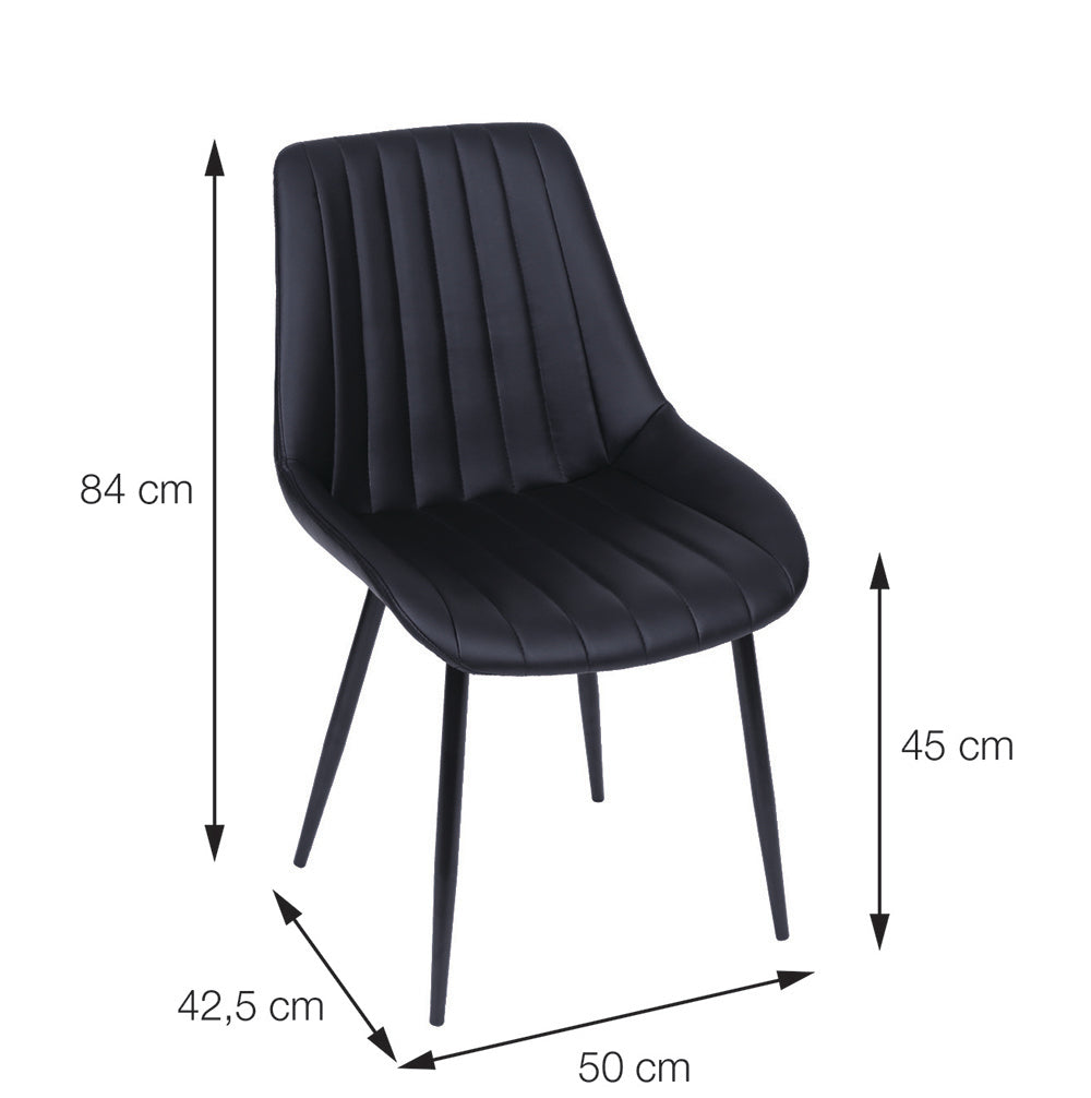 Poltrona Volga sem braço e estofado em PU - Or Design